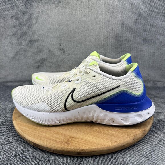Nike Renew Run 2 Shoes Mens Size 11 White Volt Blue Running CW5844-100 - Picture 4 of 10